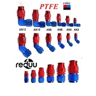 Universal AN3 4 6 8 10 12 16AN 0° 45° 90° PTFE Oil Fuel Cooling Swivel-Hose End Fitting Connector Oi
