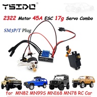 RC Car Outrunner 2322 Brushless Motor w/ AM32 45A ESC 17g Servo Combo for RC Car MN82 MN99S MN168 MN
