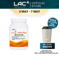 [Expiry Apr 2027] LAC T.A. C-1000 Plus Timed-Release (90 Caplets) Triple Action Vitamin C for Immune