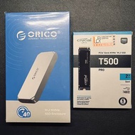 ORICO M.2 NVMe SSD 外接盒 + Crucial T500 Pro 2TB