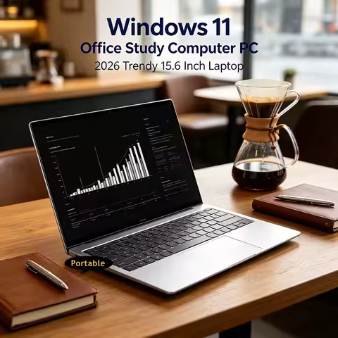 Compact 15.6" Intel N3700 Portable Laptop Windows11 Notebook 32GB DDR4 2TB SSD Pc Gamer Office Compu