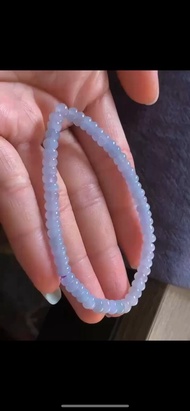 冰種翡翠天然翡翠A玉玉珠玉鏈手鏈 • 冰種紫羅蘭翡翠算盤珠手串
