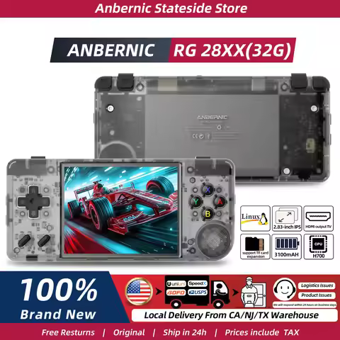 ANBERNIC RG28XX Handheld Game Console 2.83'' IPS Screen Video Output Portable Video Player Ebook Rea