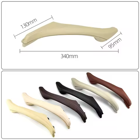 Black/Beige/Oyster Car Real Leather Interior Door Handle Panel Pull Trim LHD For BMW 5 serie F10 F11