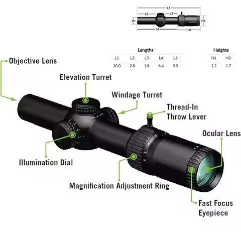 Original V*RT*X Optics St**ke E*gle 1-8X24 Second Focal Plane(SFP) Riflescope AR-BDC3 Reticle Waterp