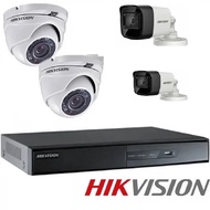 Hikvision 4 Saluran 2MP POE Rangkaian set CCTV - 4x 2MP POE Dome/Bullet Camera Kamera CCTV