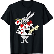 Alice In Wonderland Rabbit Easter Tshirt Bunny Playing Music T-Shirt