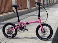 Ultra-Light 16 Inch 9-Speed Folding Bicycle FNHON FGD1618 with Disk Brake Chromoly Steel Frame Men W