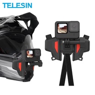 TELESIN Upgraded Motorcycle Bike Helmet Mount Strap for GoPro HERO 12 11 10 9 8 7 BLACK / Insta360 ONE R / DJI ACTION