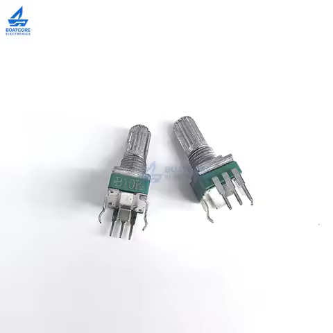 2/5PCS R097 RK097 Vertical Potentiometer with Bracket Precision 15mm Handle No Gear 3 Feet A/B10K 2K