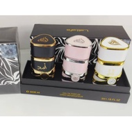 ORI LATTAFA ASAD BLACK 3IN1 PERFUME SET FOR MEN AND WOMEN 3X35ML ( YARA PINK, YARA MOI, ASAD BLACK )