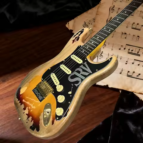 Best Sellers Vintage SRV St Electric Guitar Free Shipping Blues Rock Music Mahogany Body 6 String Qu