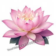 2024 Toilet Lotus Stickers Bathroom Toilet Self-Adhesive Stickers Good Luck Lotus Wall Doors Windows