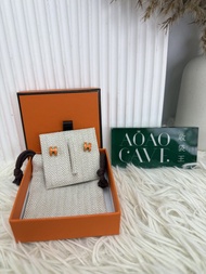《荃灣實體店》Hermes🤍PRE OWNED👜 Mini Pop H 橙色金色耳環 全套🧡
