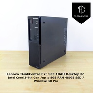 Lenovo ThinkCentre E73 SFF 10AU Intel Core i3 4th Gen Desktop Refurbished PC up to 8GB RAM 480GB SSD