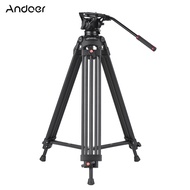 Andoer D1801 Professional Photography Tripod Stand Aluminium Alloy with 360° Panorama Fluid Hydrauli