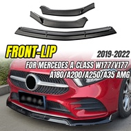 Front Lip Bumper Blade Guard Protector Cover For Mercedes A-Class W177/V177 A180/A200/A250/A35 AMG 2