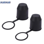 XUEXUE 2Pcs/Set Trailer Hitch Ball Cover, Black Plastic Tow Bar Ball Cover, Universal Hitch Cover To