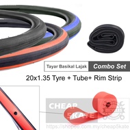 Tayar Basikal Lajak Sotong 20x1.35 ( 35-406 ) Tube Strip COMBO SET Tyre Sprinter Tiub Tape Bicycle Tyre Tire COMBO SET
