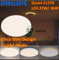 Philips Ozziet CL570 designer LED Ceiling light/ ultra slim design/ 22W/ 36W/ 3 Light mode/ Scene switch