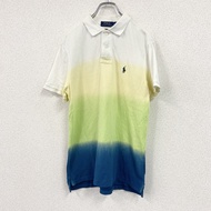 POLO RALPH LAUREN 短袖polo衫，漸變多色，M顏色，古著。