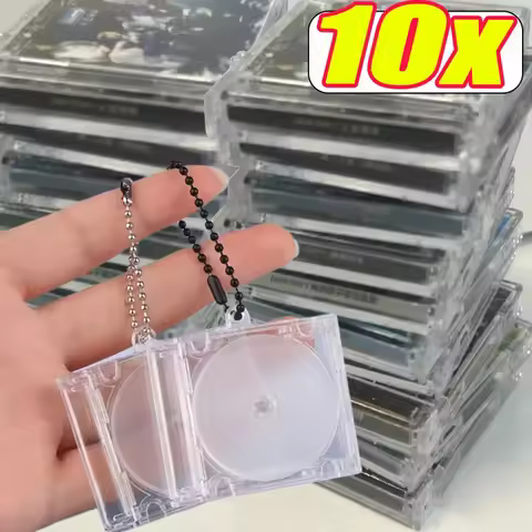 Fashion CD Player Shaped Pendant Key Chains New Peripheral Commemorative Blank Album Mini CD Case DI