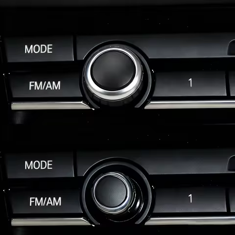 Car Interior Icon-Free Radio Knob for BMW 5/6/7 Series F02 F06 F07 F18 X5 F15 X6 F16 Auto Audio Cont