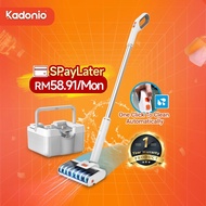 Kadonio Vacuum Cleaner Floor Mop 2 In 1 Wet And Dry Floor Washer Wireless Hybrid Mop VC98-white
