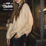 MADEN brand women youth retro port style soft waxy Fried Dough Twists sweater loose lazy wind outsid
