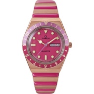 [TIMEX Q Timex] Wristwatch Q Timex Pink Dial Stainless Steel Acrylic Quartz Watch Ladies Pink Brand 