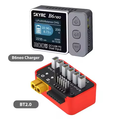 SKYRC Battery Charging Hub OSH 6-Port 1S Battery Charging Hub For LiPo LiFe Li-ion LiHV Support B6ne