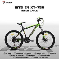 Sepeda Gunung Mtb 24 Trex Xt 788 21 Speed New Design 2020