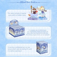 QIVBP Genuine Disney Frozen Carousel Series Blind Box Toys Anime Figure Elsa Olaf Anna Kristoff Mystery Box Cute Doll Collection Gift VMZIP