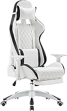 Gaming Chair Racing Office Ergonomic High-Back Computer Chair PU Leather Desk Chair with Headrest and Lumbar Support, Footrest Ergonomic Video Game Chairs (Color : D) lofty ambition