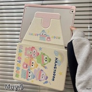 INS Creative Cartoon Cute Colourful Hangyodon For IPad10.2 360° Holder Shell Ipad10th Cover Mini6 Ipad9.7 Cover Air10.9 Anti-fall Case Pro11/ipad12.9 Anti-bending Cover Gen9 Shell