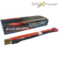 Maxpower Graphene LiHV Lipo 6000mAh 2S 7.6V 120C with 5.0mm bullet to Deans plug (Hard Case) MP6120-