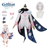 Genshin Impact Game Paimon Cosplay Costume Uniform Wig Cosplay Anime Chinese Style Halloween Costumes for Women Game