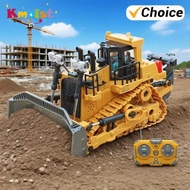 Vehicle Toy Remote Control Bulldozer with Metal Dozer Model Toys for Boys Kids Christmas Birthday Gi