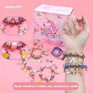 DIY Bracelet Kit Set Maker Girls Gift Kids DIY Bracelet 66Pcs Pandora/set Girls Bracelet Toys