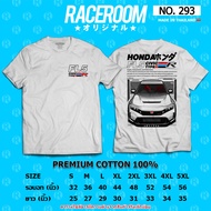 RACEROOM White T-Shirt No Biased Cotton100 Honda CIVIC FL5-293