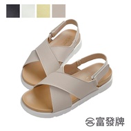 Fufa Shoes [Fufa Brand] Summer Pastel Wide Version Cross Sandals Flat Outdoor Brand Velcro Felt Open Toe Women Slippers Out