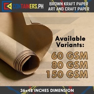 CONTAINERS.PH Kraft Paper Gift Wrapping Packaging 60gsm, 80gsm , 150gsm 36x48 Inches - Sold Per Piece