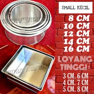 DAPURMAMI Round Pan Square/ 8 10 12 14 16 Multipurpose Square Cake Pan Brownie Cake Mold Tart Puddin