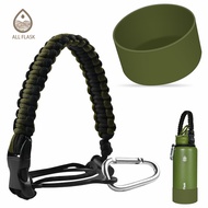 Aquaflask Accessories Silicon Boot for Aquaflask with Aquaflask Paracord Handle Set for 14oz to 40oz, Fit for Aquaflask Wide Mouth Bottles Aqua Flask Rubber Protector 14oz-40oz