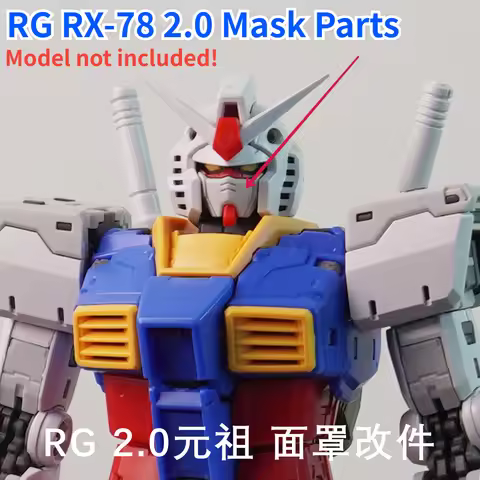 3D Printing Colored Mask Parts for RG RX-78 2.0 Mobile Suit Model Figures Building Tools Hobby DIY R