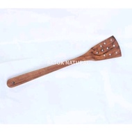 SOTIL SOLET TEAK WOOD SPATULA LONG HOLE CRAFT WOOD CRAFT