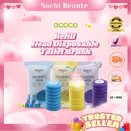 ECOCO Refill Head Disposable Toilet Brush - Refill Toilet Cleaning Brush