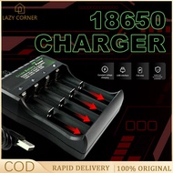 Battery Charger 4 Slots Lithium Ion Battery Charger 18650/14500 Battery Charger Portable Travel USB 