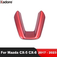 For Mazda CX-5 CX5 KF CX8 CX-8 2017 2018 2019 2020 2021 2022 2023 Red Car Steering Wheel Panel Cover Trim Interior Accessories