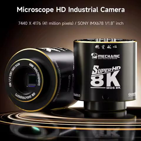 MECHANIC MOS 8K Microscope HD Industrial Camera 4K/60FPS Video 7440 X 4176 (41 million pixels) For B